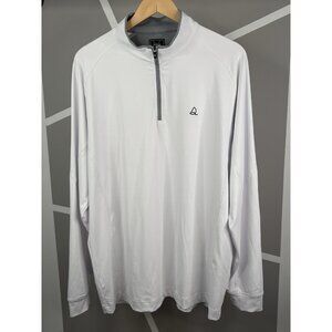 Deolax ¼ Zip Pullover Men’s XL White Golf Performance Stretch Mid-weight